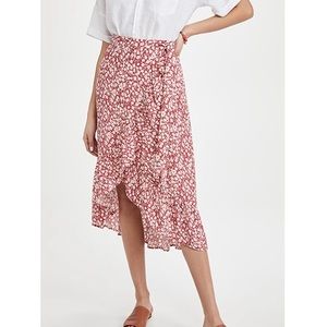 Rails Neptune Scarlet Camellia skirt ruffle wrap skirt size XXS romantic floral